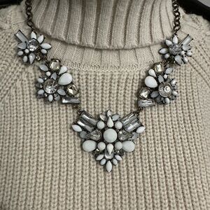 Elegant White Statement Necklace